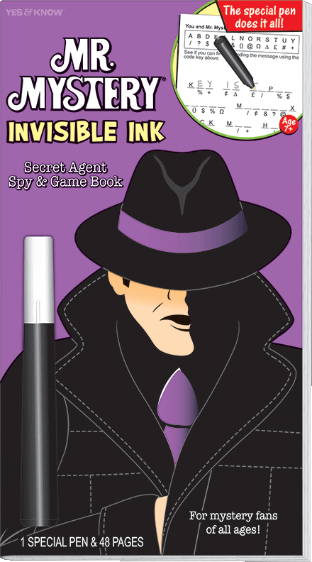 Invisible Ink Yes & Know Mr. Mystery: Secret Agent Spy & Game Book