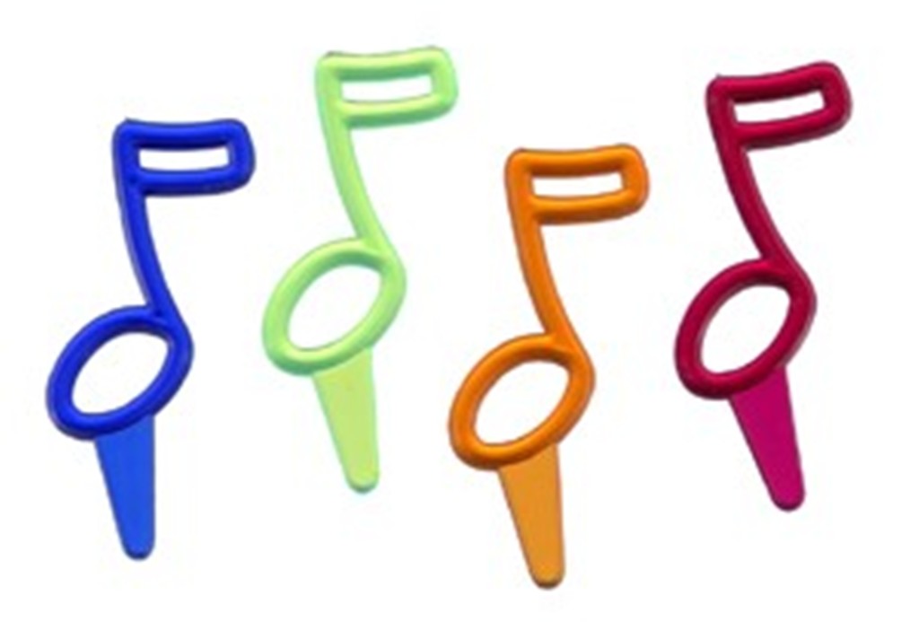 33 Bright Music Notes Cupcake Picks