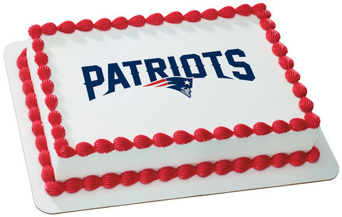 NFL New England Patriots Edible Icing Sheet Cake Decor Topper