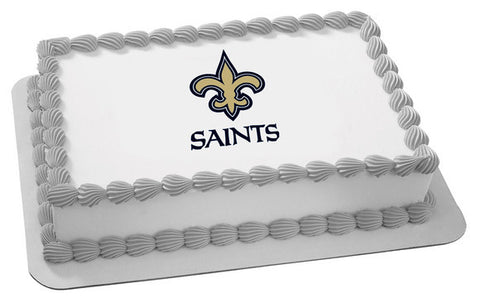 NFL New Orleans Saints Edible Icing Sheet Cake Decor Topper