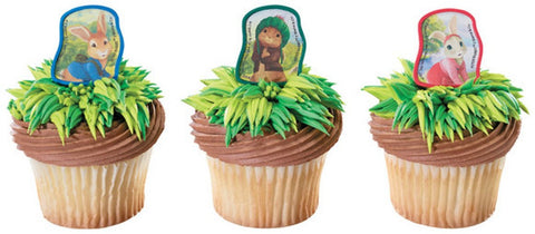 12 Peter Rabbit & Friends Cupcake Topper Rings