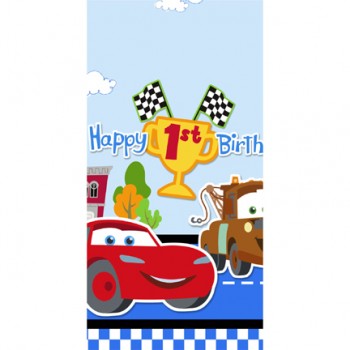 Disney Cars 1st Birthday Tablecover