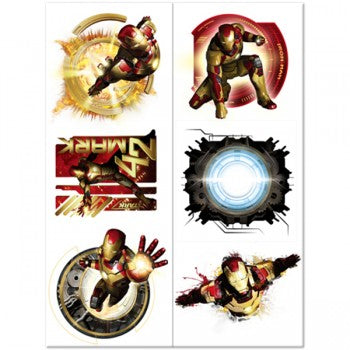 Marvel Avengers Iron Man Temporary Tattoos