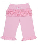 RuffleButts Pink Knit RuffleCrawler - 12-18m