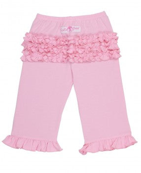 RuffleButts Pink Knit RuffleCrawler - 12-18m