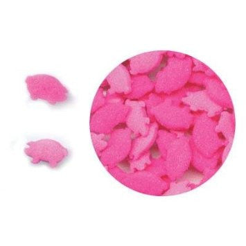 Pink Pig Edible Sugar Quin Sprinkles Cake Decorations