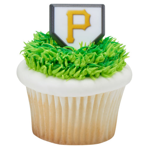 24 MLB Pittsburgh Pirates Cupcake Topper Rings