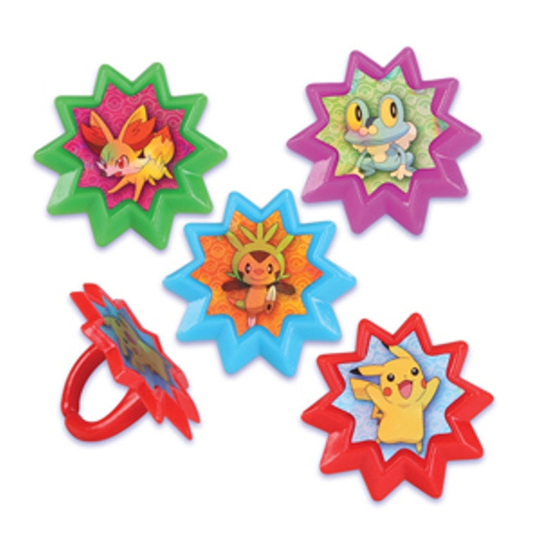 Pokemon Cupcake Rings - Set of 8