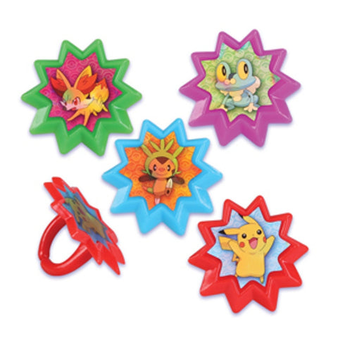 Pokemon Cupcake Rings - Set of 8