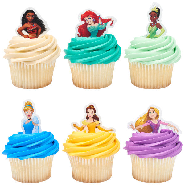 24 Disney Princess Poly DecoPics Cupcake Decor Toppers Birthday Party Supplies