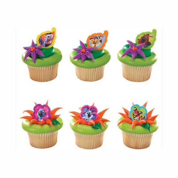 24 Rio 2 Jungle Friends Cupcake Rings Cake Decor Toppers