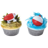 24 Fishing Lure & Bobber Cupcake Rings