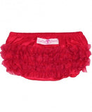 RuffleButts Red Satin RuffleButt - 6-12m