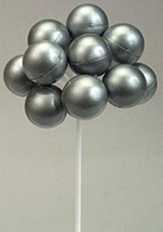 Silver Balloon Cluster Cake & Cupcake Picks