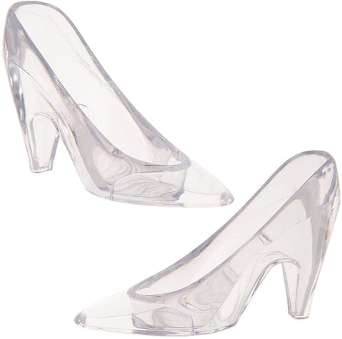 6 Clear Slipper Cake Toppers Party Favors