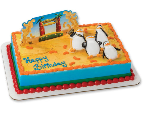 Penguins of Madagascar Snack Attack Cake Topper Decor