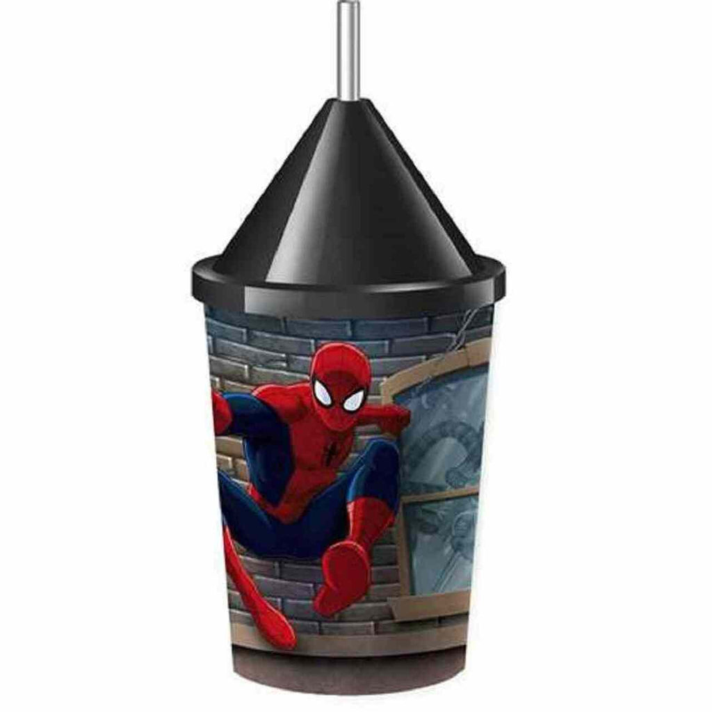 Ultimate Spiderman Spider Hero Dream Party 16-ounce Keepsake Cup Lids and Straws