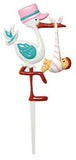 Stork with Baby Cake Pick