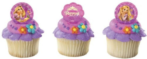 12 Disney Tangled Rapunzel Cupcake Topper Rings