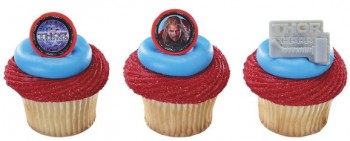 Thor Dark World Cupcake Topper Rings