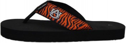 Auburn Tiger Stripe Flip Flops - Size 8