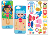 Lalaloopsy Mango Tiki Wiki & Marina Anchors Magnetic Paper Dolls Mini Fun Tin Set 5