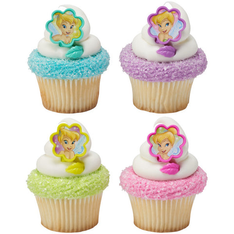 24 Tinker Bell I Believe in Fairies Cupcake Rings