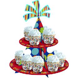 Happy Birthday Tiered Cupcake Holder