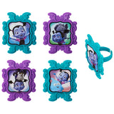 24 Vampirina Sweetly Vee Cupcake Rings Cake Decor Toppers Birthday Party Supplies