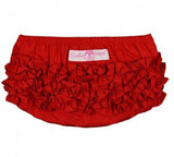 RuffleButts Red Woven RuffleButt Bloomers - 3-6m