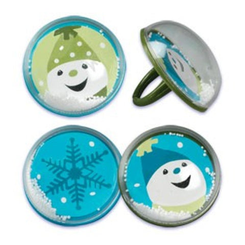 6 Snowglobe Cupcake Rings