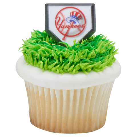 24 MLB New York Yankees Cupcake Topper Rings