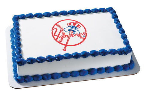 MLB New York Yankees Edible Icing Sheet Cake Decor Topper